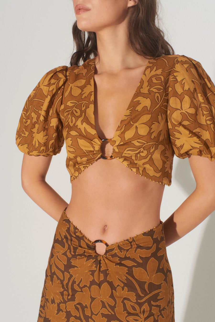 Women Hansen & Gretel Tops | Greer Top/Gold Leaf