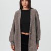 Women Rowie The Label Blazers & Knits & Jackets & Robes | Audette Knit Cardigan/Mushroom Marle