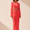 Women Shona Joy Dresses | Lydie Asymmetrical Maxi Dress/Poppy Red