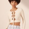 Women Shona Joy Tops | Eve Long Sleeve Keyhole Top/Coconut