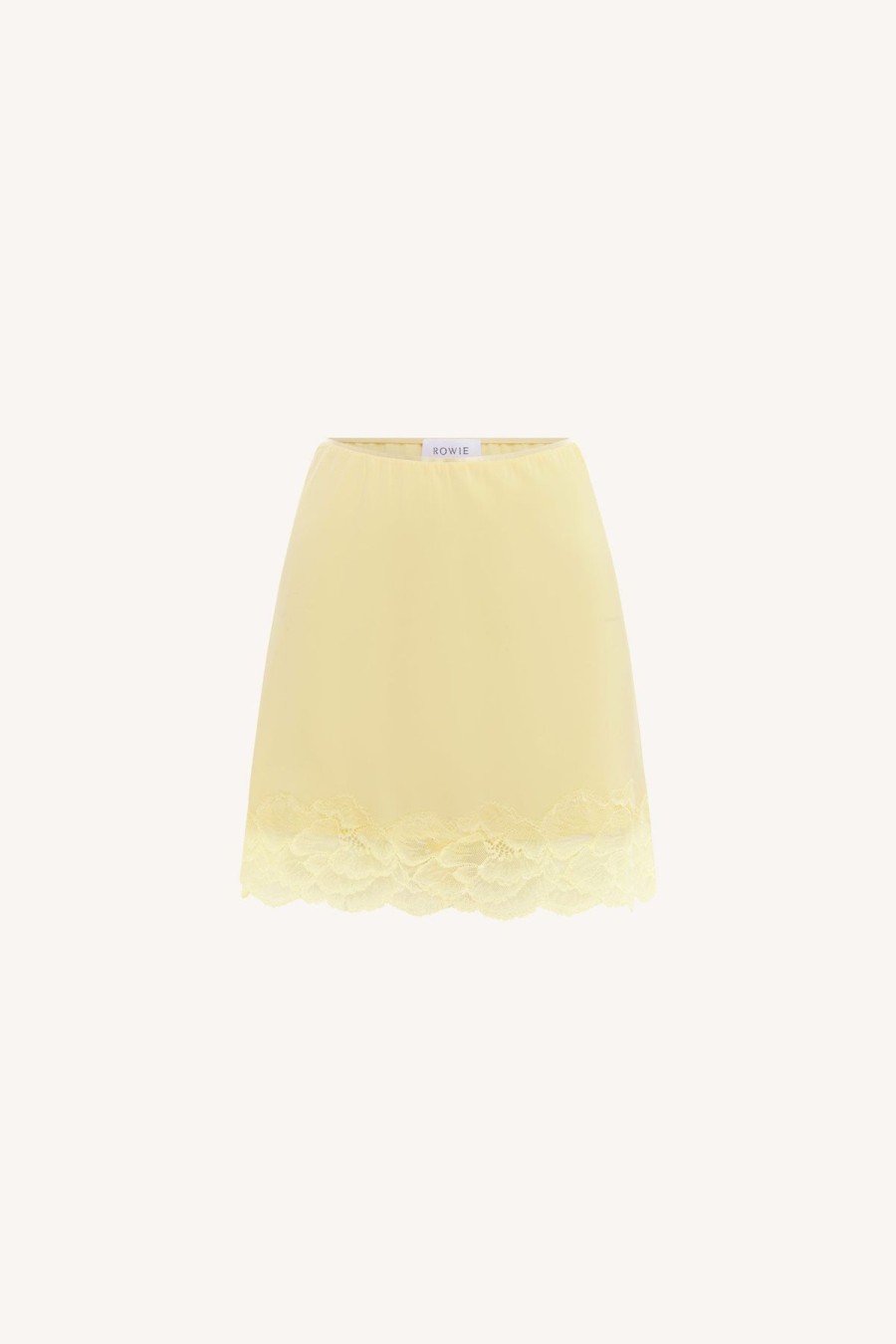 Women Rowie The Label Bottoms | Marina Silk Mini Skirt/Lemon