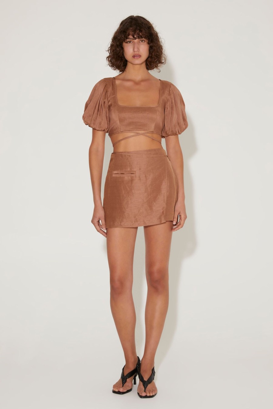 Women Hansen & Gretel Bottoms | Joya Skirt/Brown Sugar