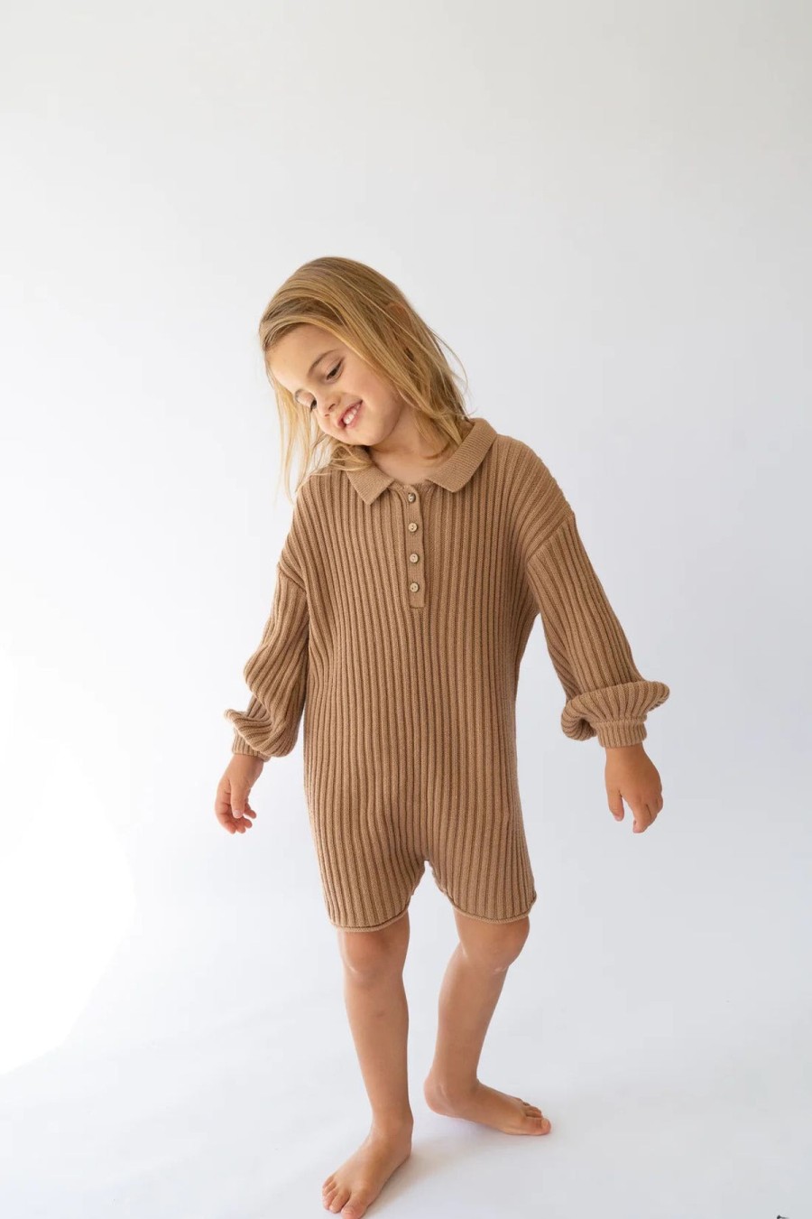 Women Illoura the Label Kids | Essential Knit Romper/Chocolate