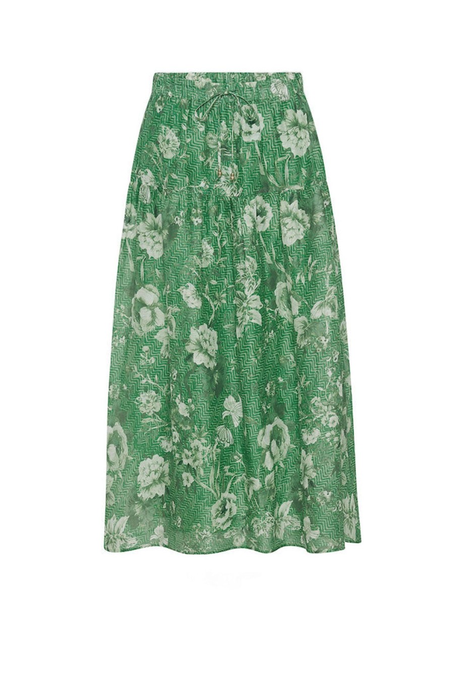 Women Kivari The Label Bottoms | Khalo Midi Skirt/Green