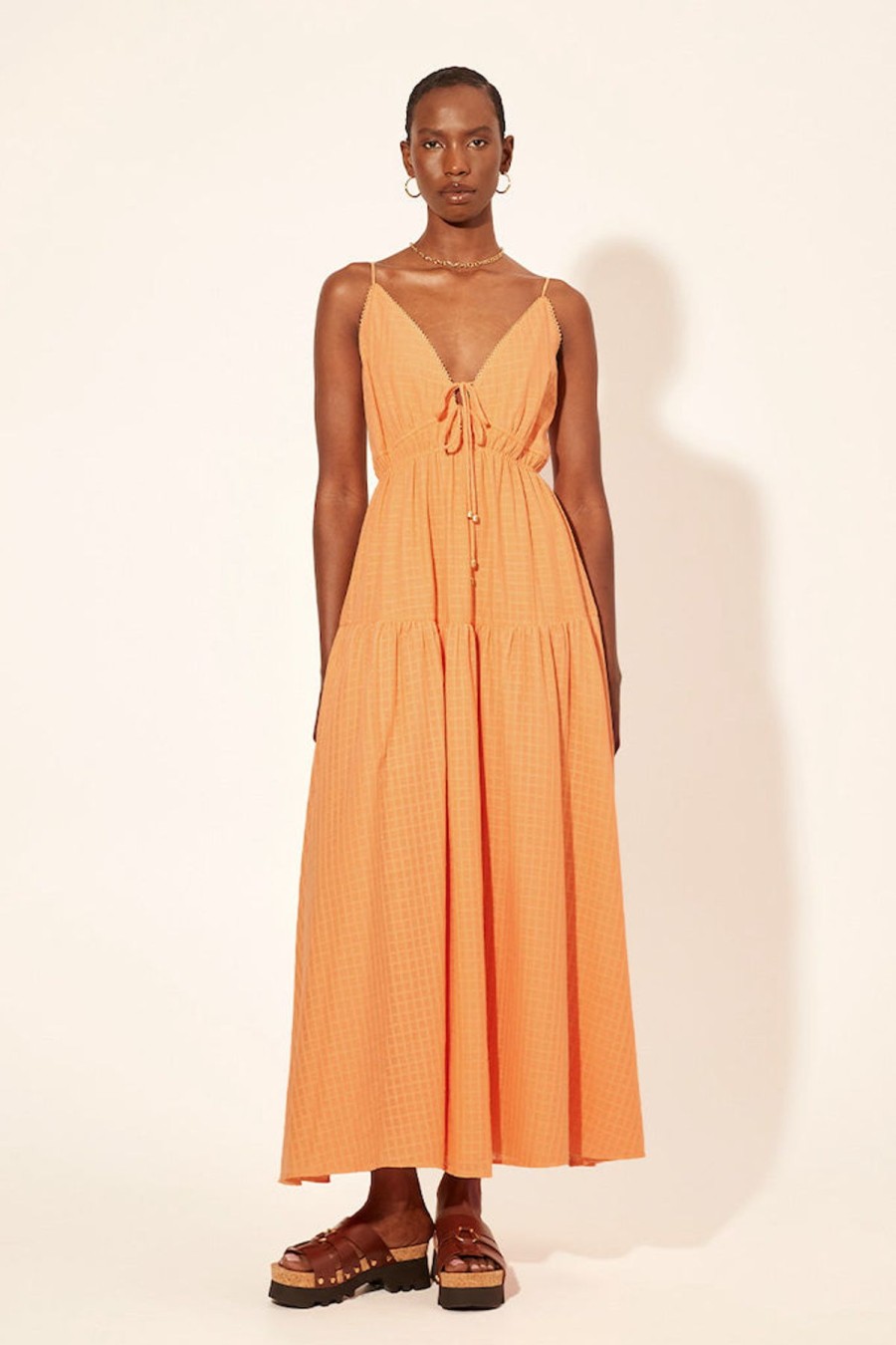 Women Kivari The Label Dresses | Chantelle Maxi Dress/Peach