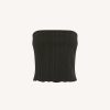 Women Rowie The Label Tops | Jojo Lurex Knit Bandeau/Silver Noir