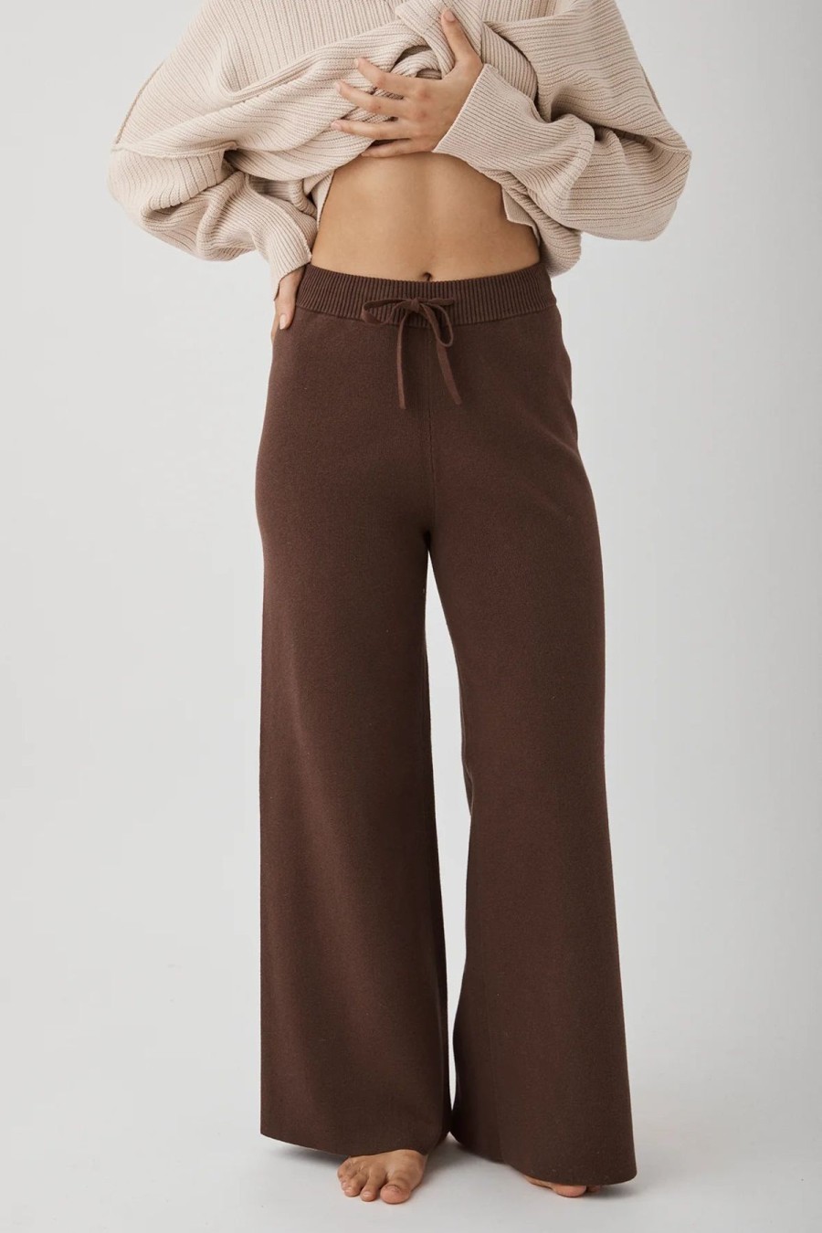 Women Arcaa Movement Bottoms | Harriet Organic Knit Pants/Chocolate