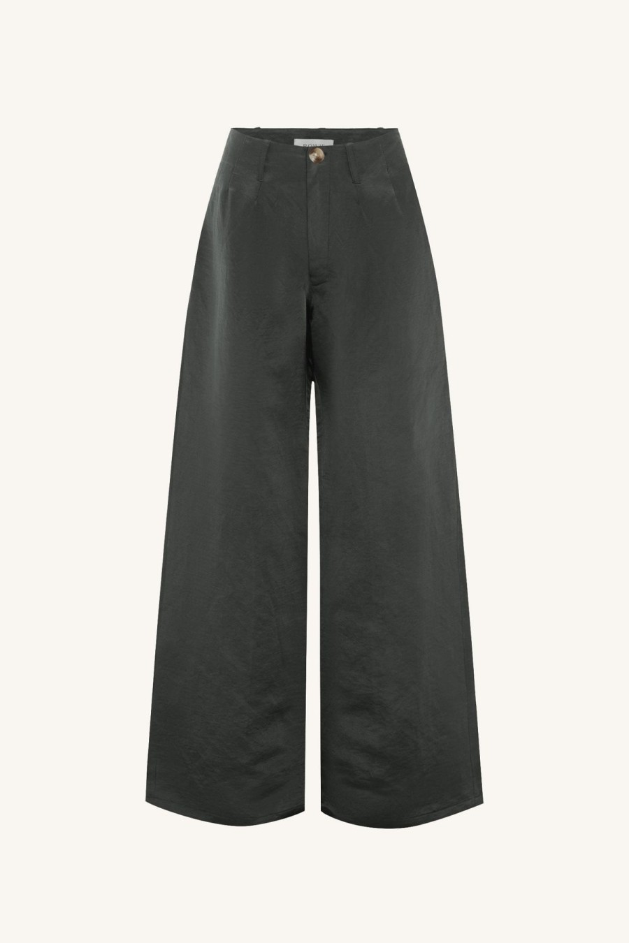 Women Rowie The Label Bottoms | Carlotta Silk Linen Wide Pant/Iron