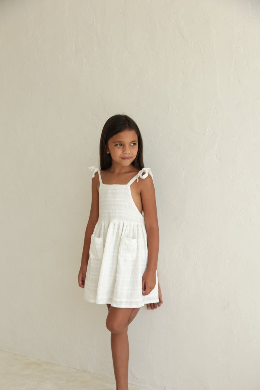 Women Illoura the Label Kids | Luna Pinafore/White