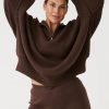 Women Arcaa Movement Blazers & Knits & Jackets & Robes | London Zip Sweater/Chocolate