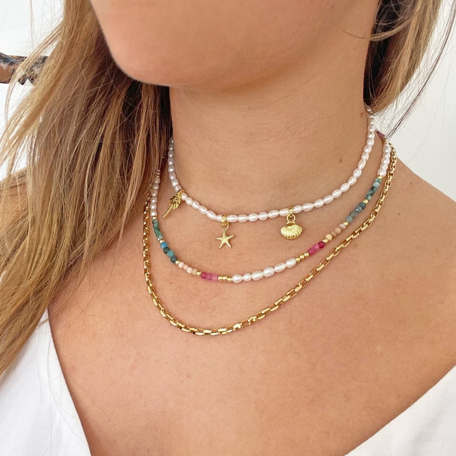 Women Arms of Eve Jewellery | Moana Gemstone & Pearl Necklace