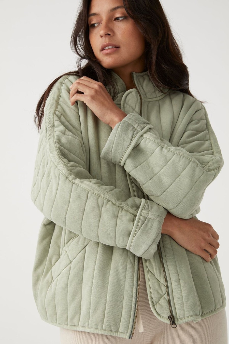 Women Arcaa Movement Blazers & Knits & Jackets & Robes | Tessa Jacket/Sage