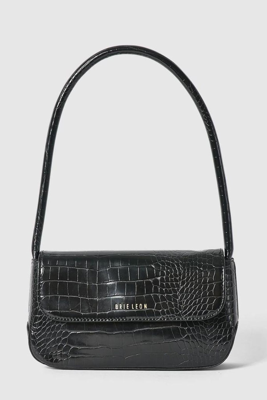 Women Brie Leon Bags | Mini Camille Bag/Black Brushed Recycled Croc