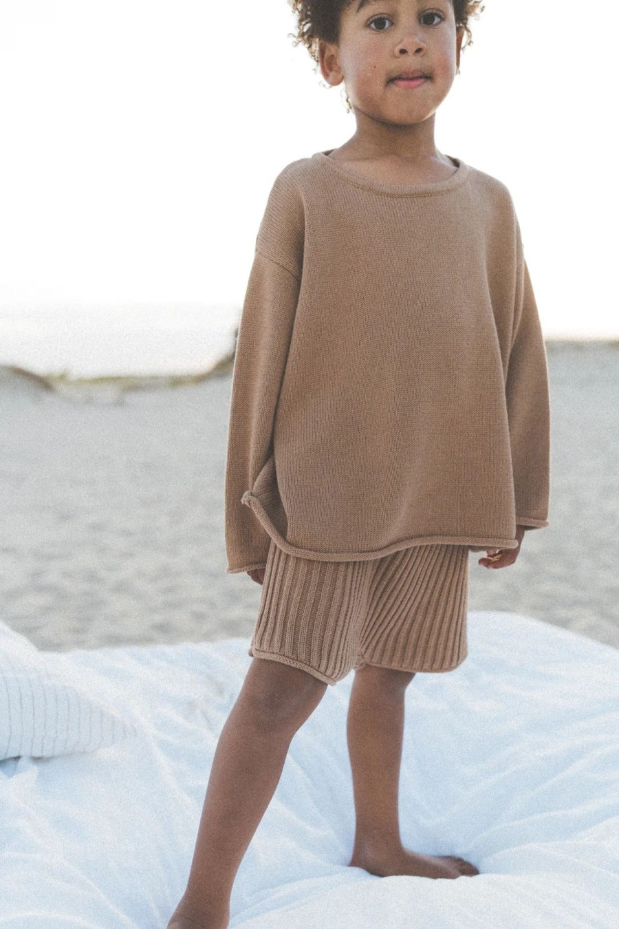 Women Illoura the Label Kids | Essential Knit Shorts/Chocolate