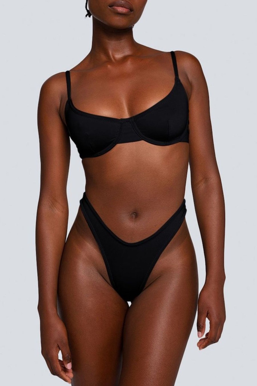 Women La Hana Swim Swimwear | Emilia High Cut Bottom/Black