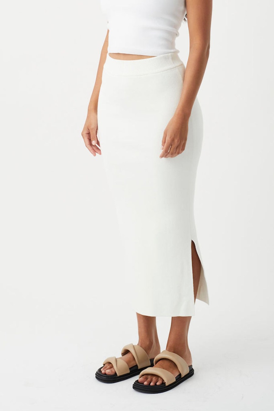 Women Arcaa Movement Bottoms | Harper Organic Knit Skirt/Cream