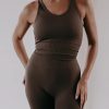 Women La Hana Active Activewear | Solara Tank/Mocha Brown