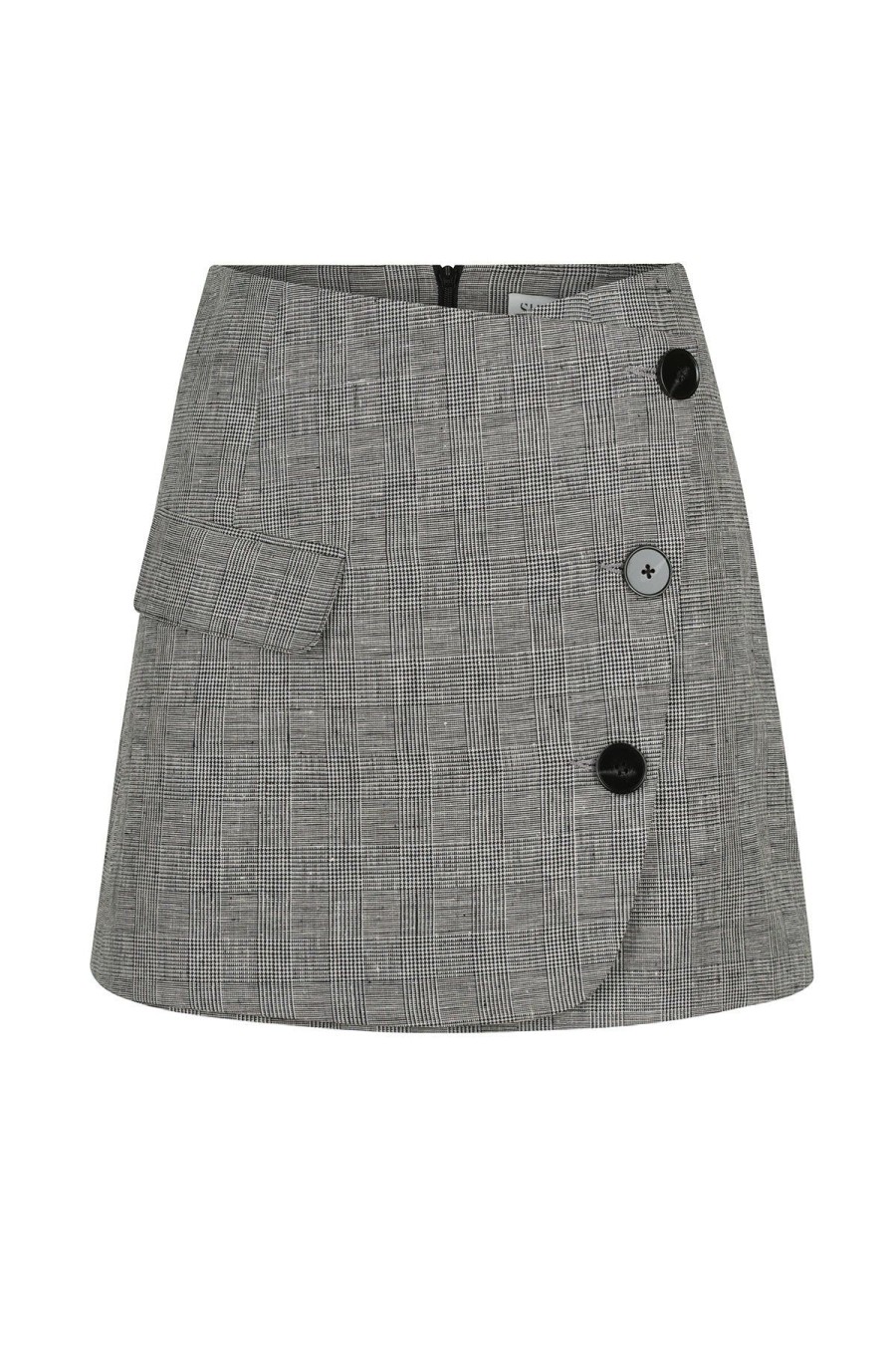 Women Shona Joy Bottoms | Birilla Asymmetrical Button Mini Skirt/Ash