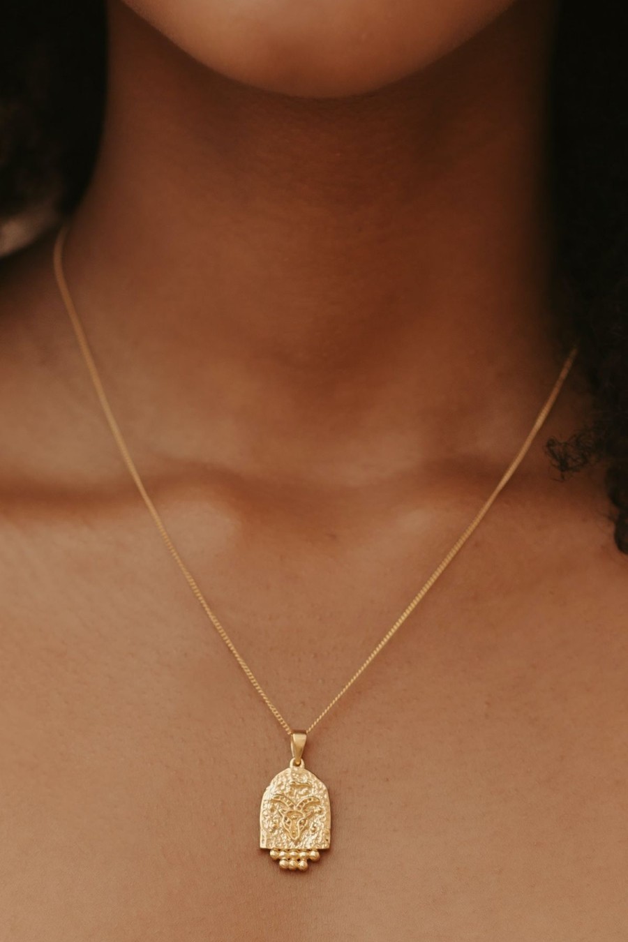 Women Luna & Rose Jewellery | Capricorn Zodiac Necklace/Gold