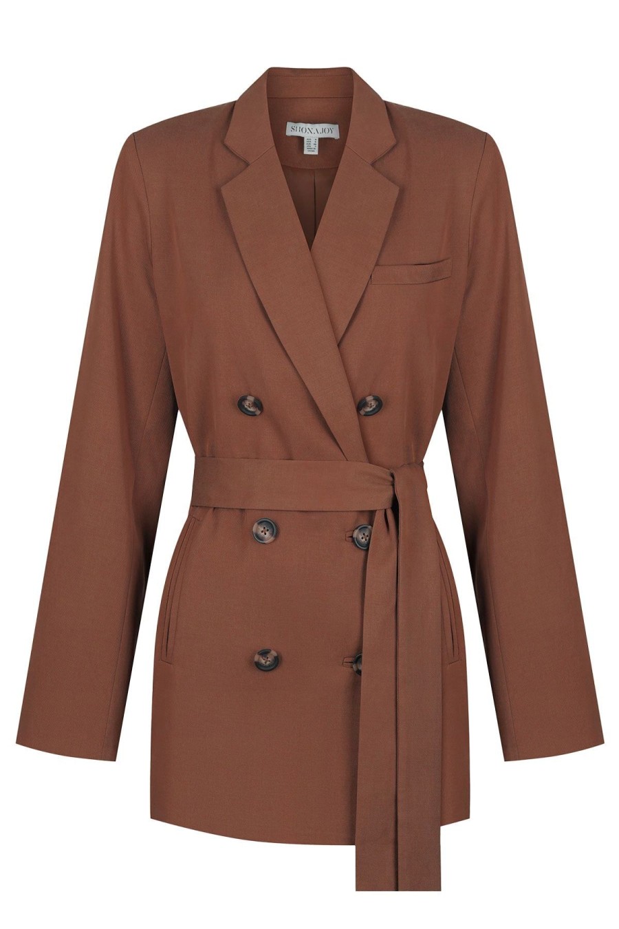 Women Shona Joy Blazers & Knits & Jackets & Robes | Sara Double Breasted Blazer/Chestnut