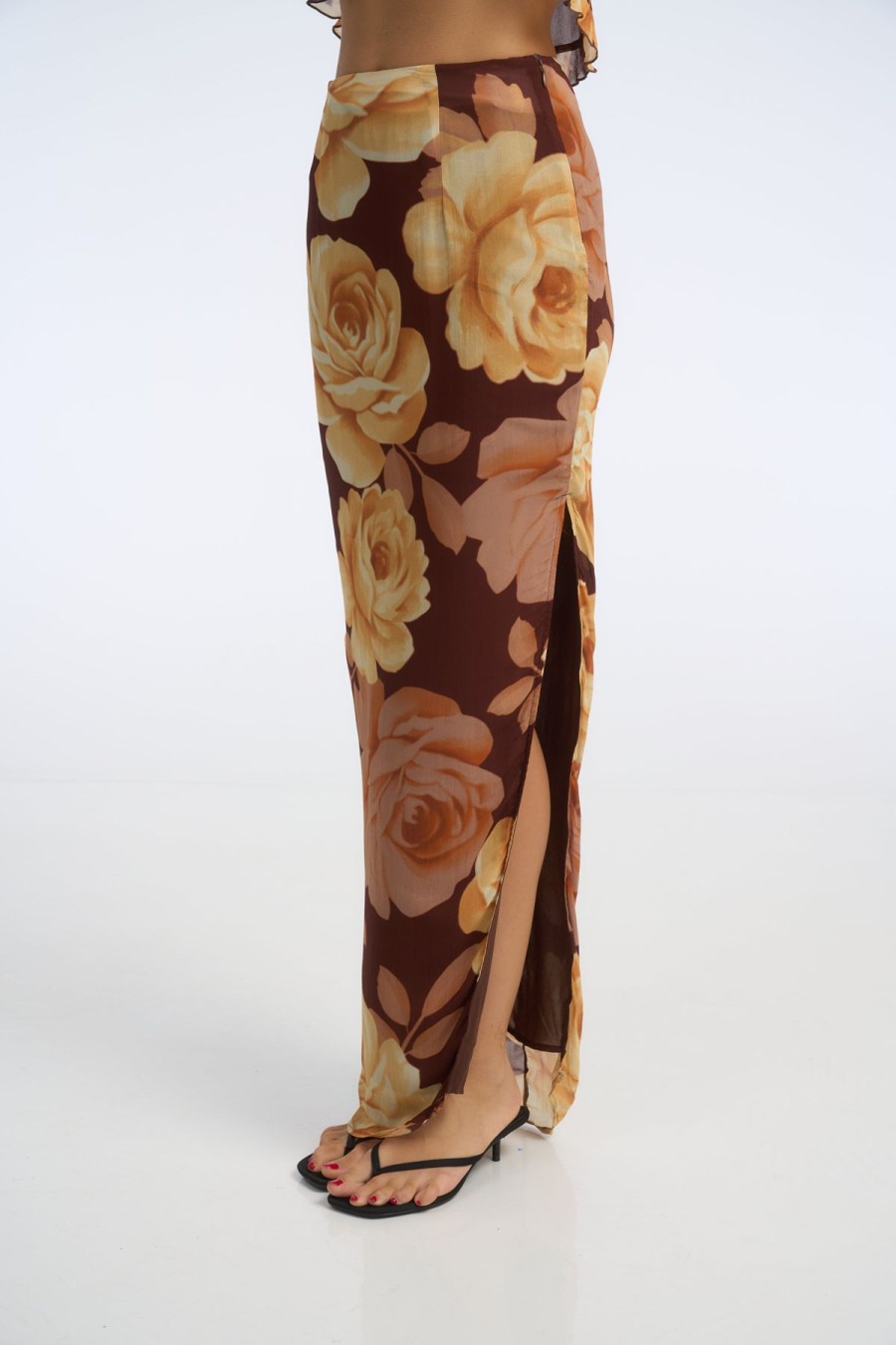 Women Isabelle Quinn Bottoms | Rosemary Maxi Skirt/Maple Floral