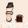 Women James Smith Slides | Sirenuse Strap Sandal/Black Croc