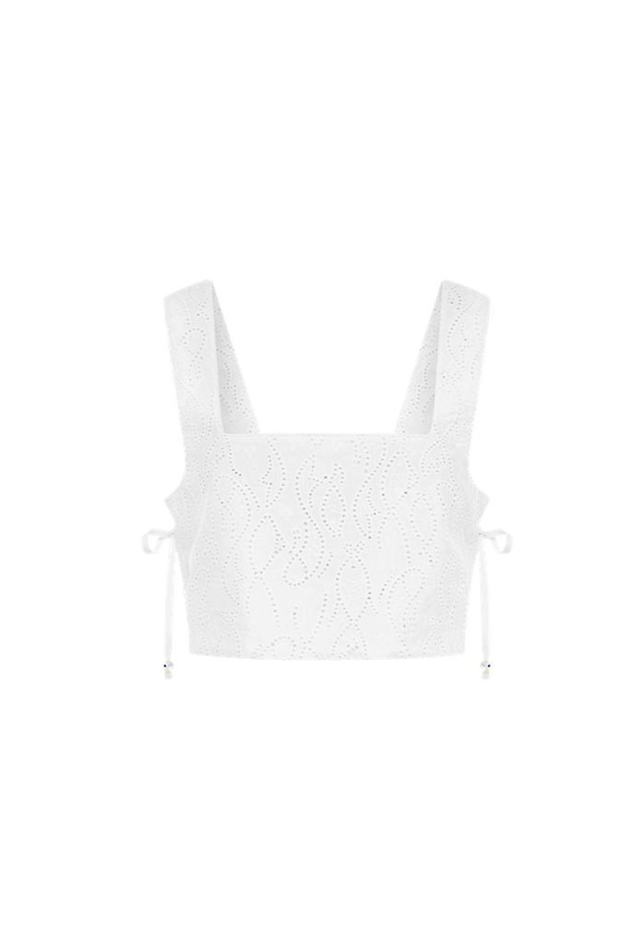 Women Soleil Soleil Tops | Eddie Top/White Broderie Anglaise