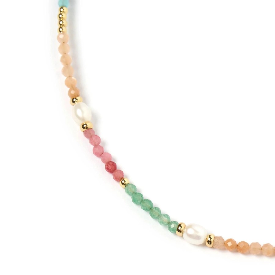 Women Arms of Eve Jewellery | Tango Gemstone & Pearl Necklace