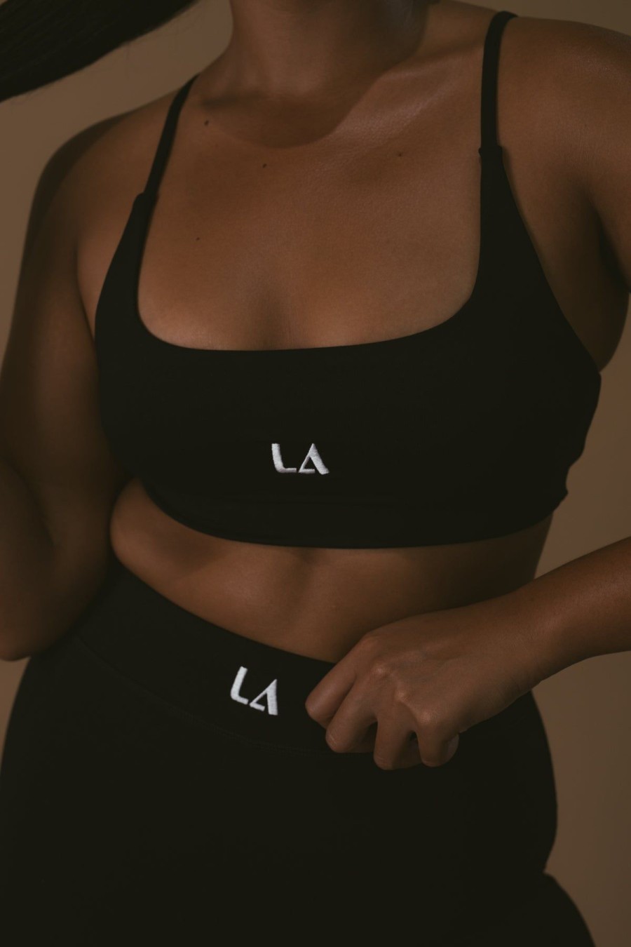 Women La Hana Active Activewear | The Mabel Crop/Black