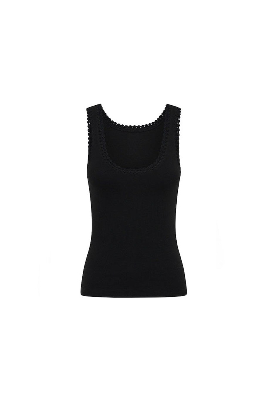 Women Kivari The Label Tops | Tallulah Scoop Tank/Black