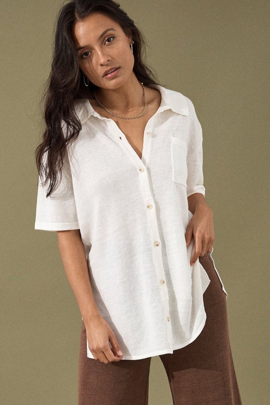 Women Arcaa Movement Tops | Brie Shirt/Cream