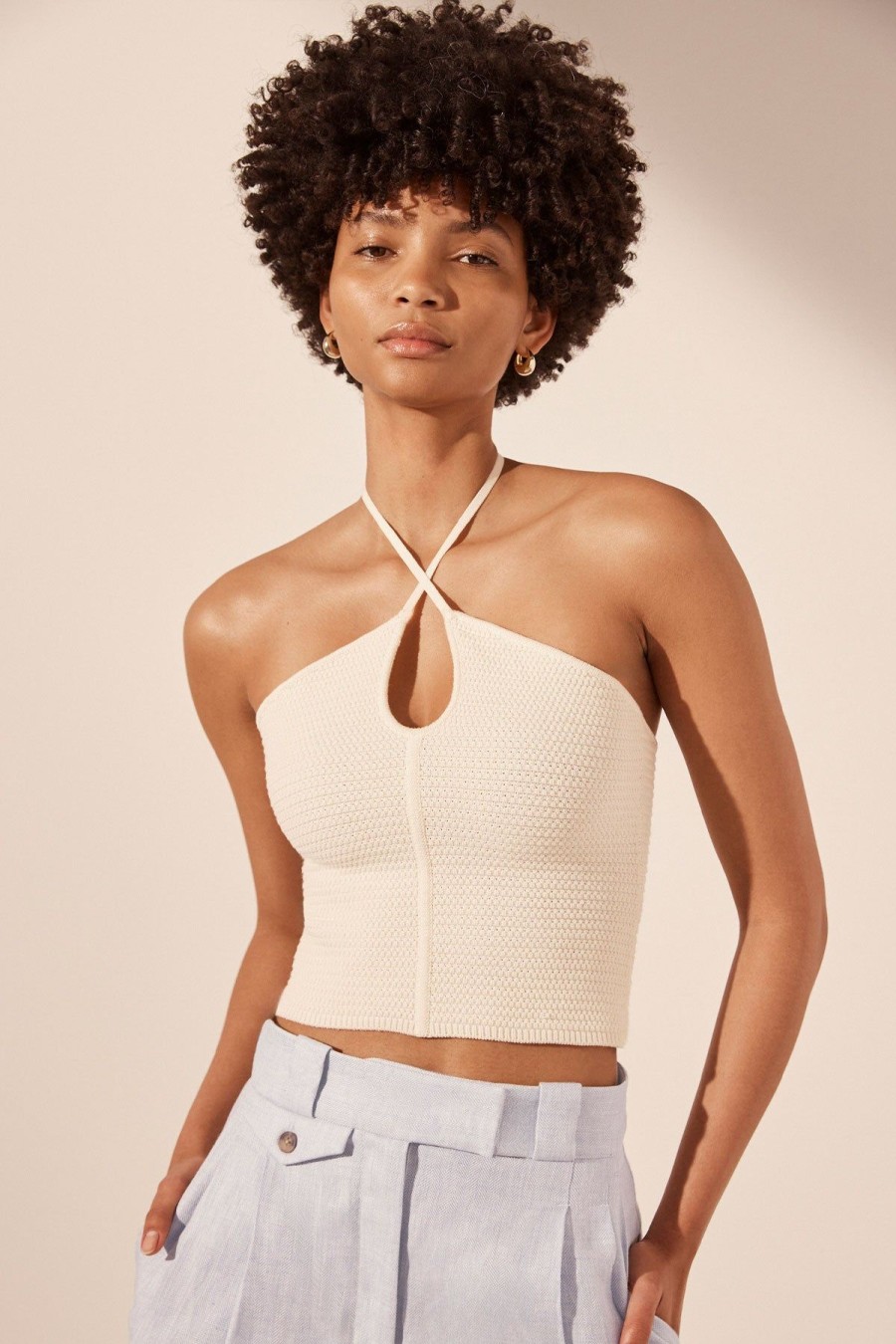 Women Shona Joy Tops | Eve Cross Front Top/Coconut