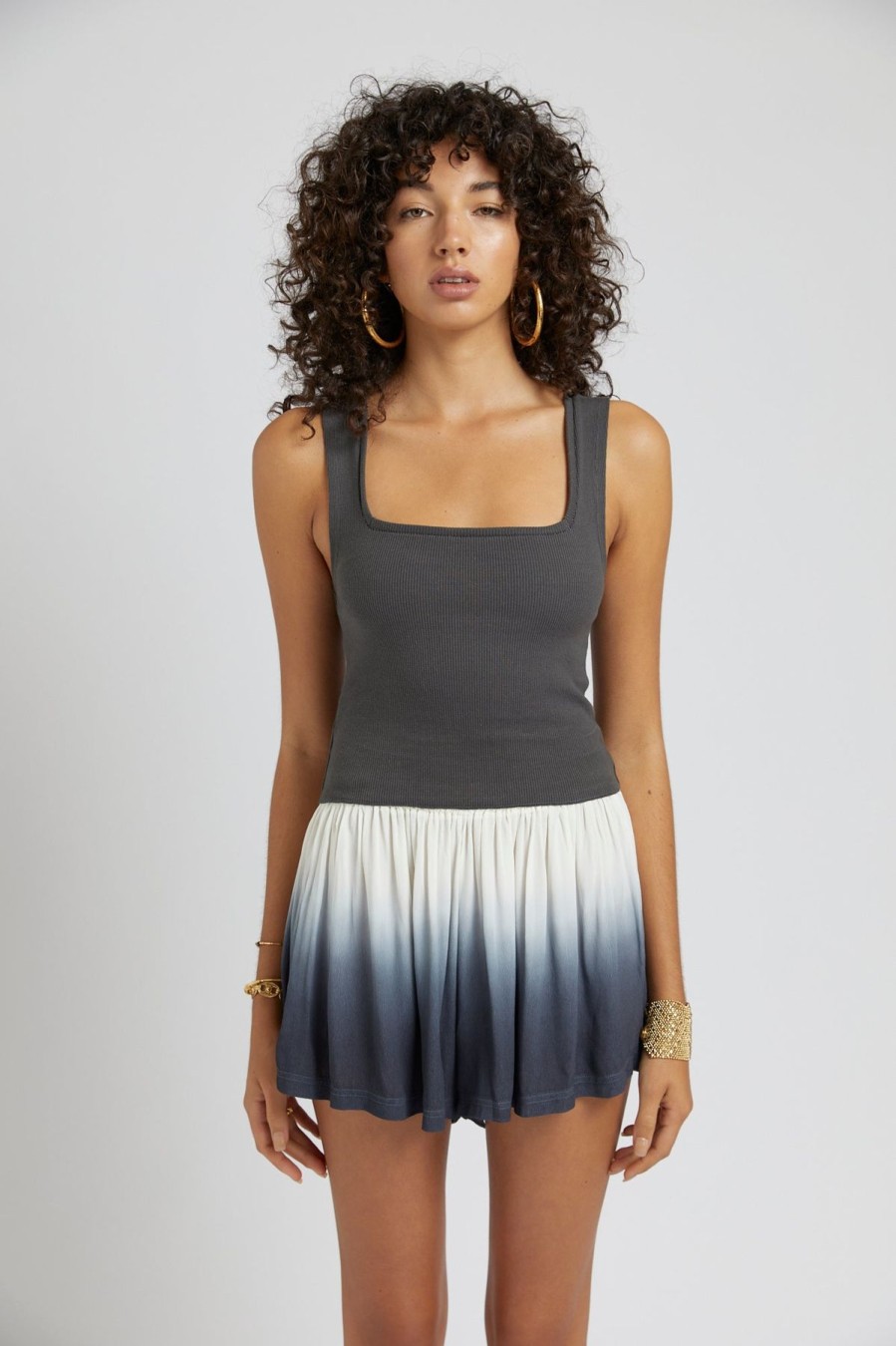 Women Summi Summi Tops | Square Tank Top/Charcoal