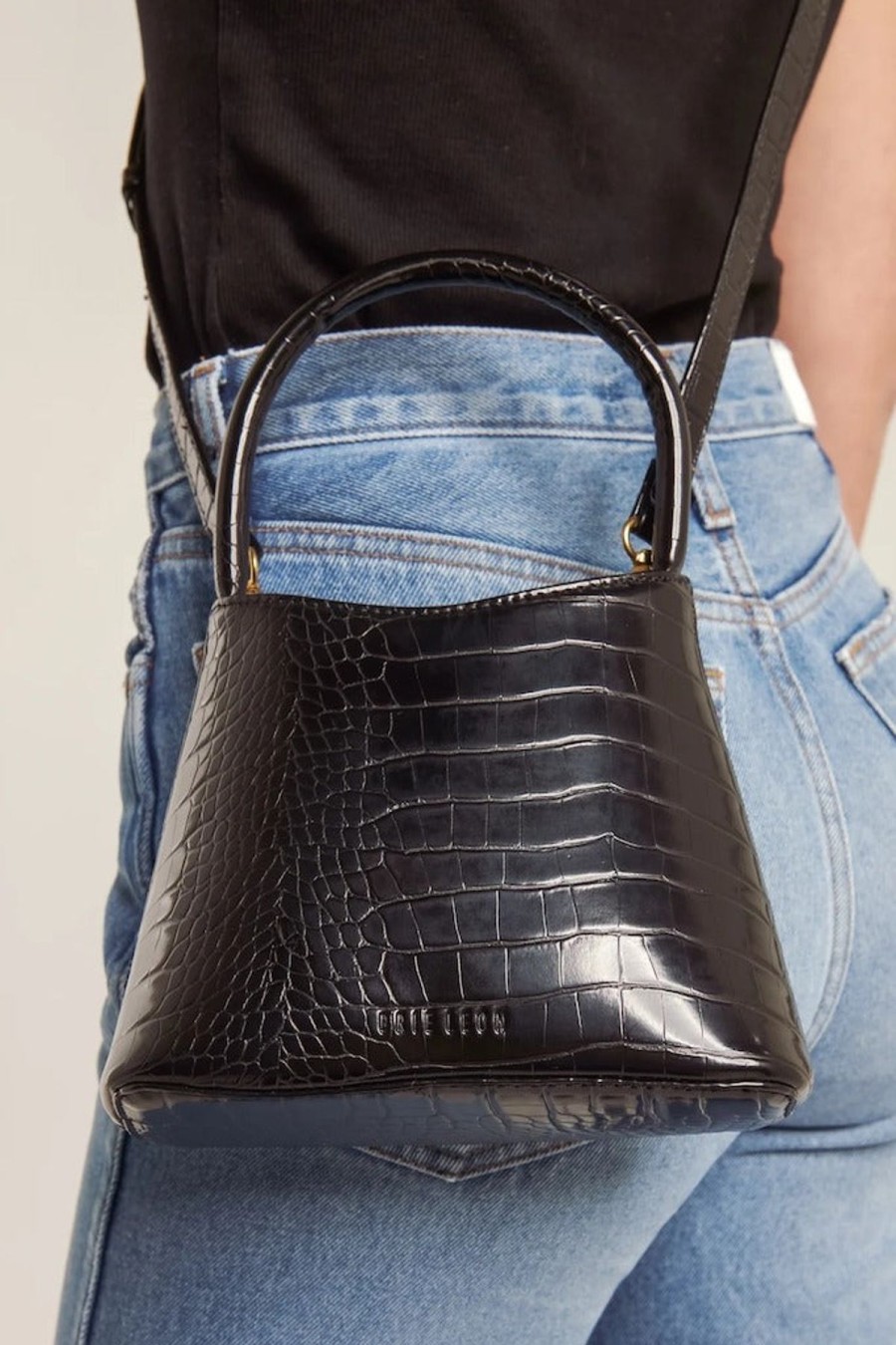 Women Brie Leon Bags | Mini Chloe Bag/Black Brushed Croc