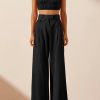 Women Shona Joy Bottoms | Sara Tailored Wide Leg Pant/Black