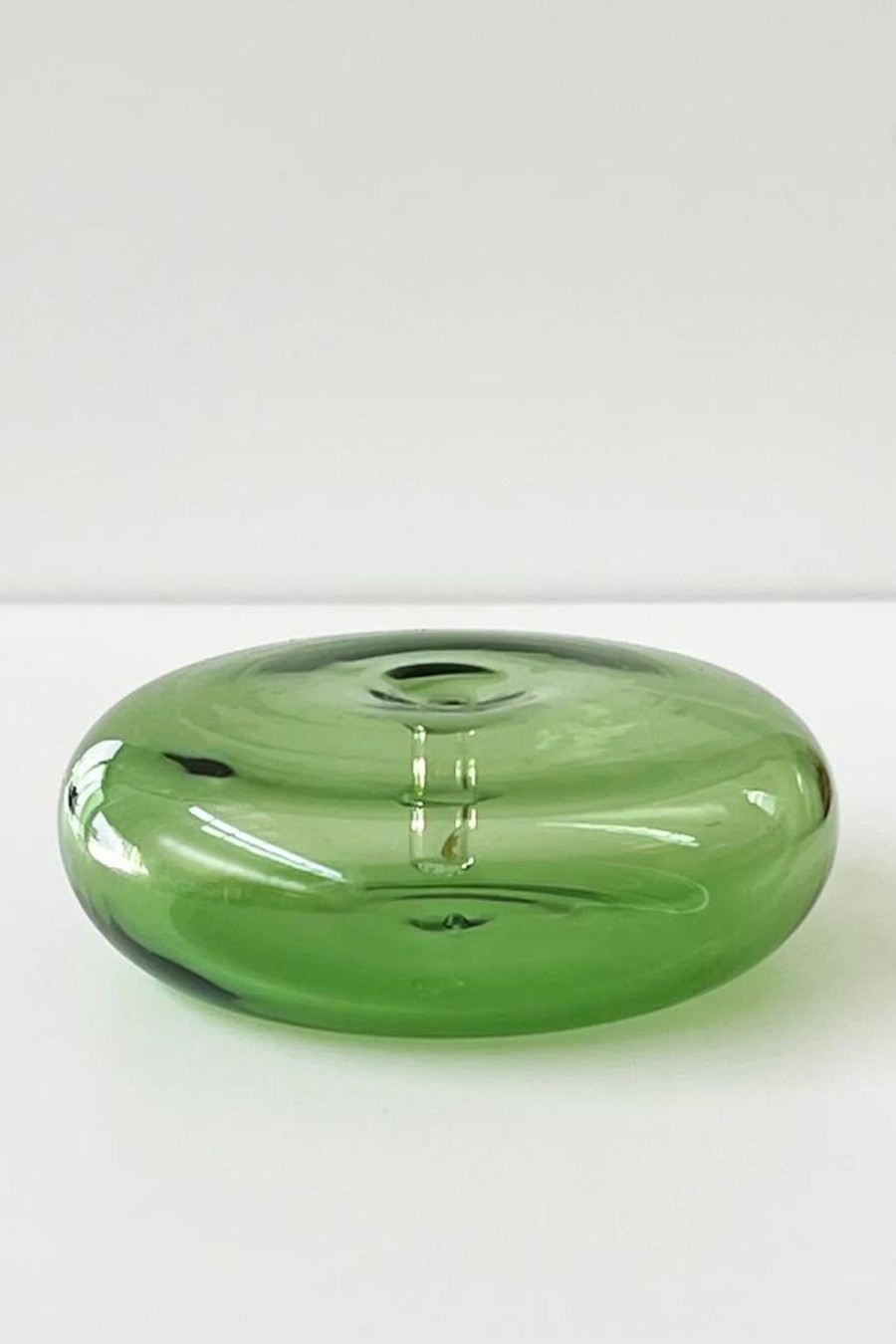 Self Care Gentle Habits | Glass Vessel Incense Holder - Green