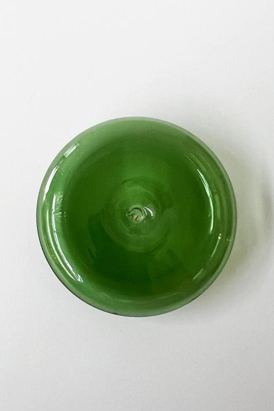 Self Care Gentle Habits | Glass Vessel Incense Holder - Green